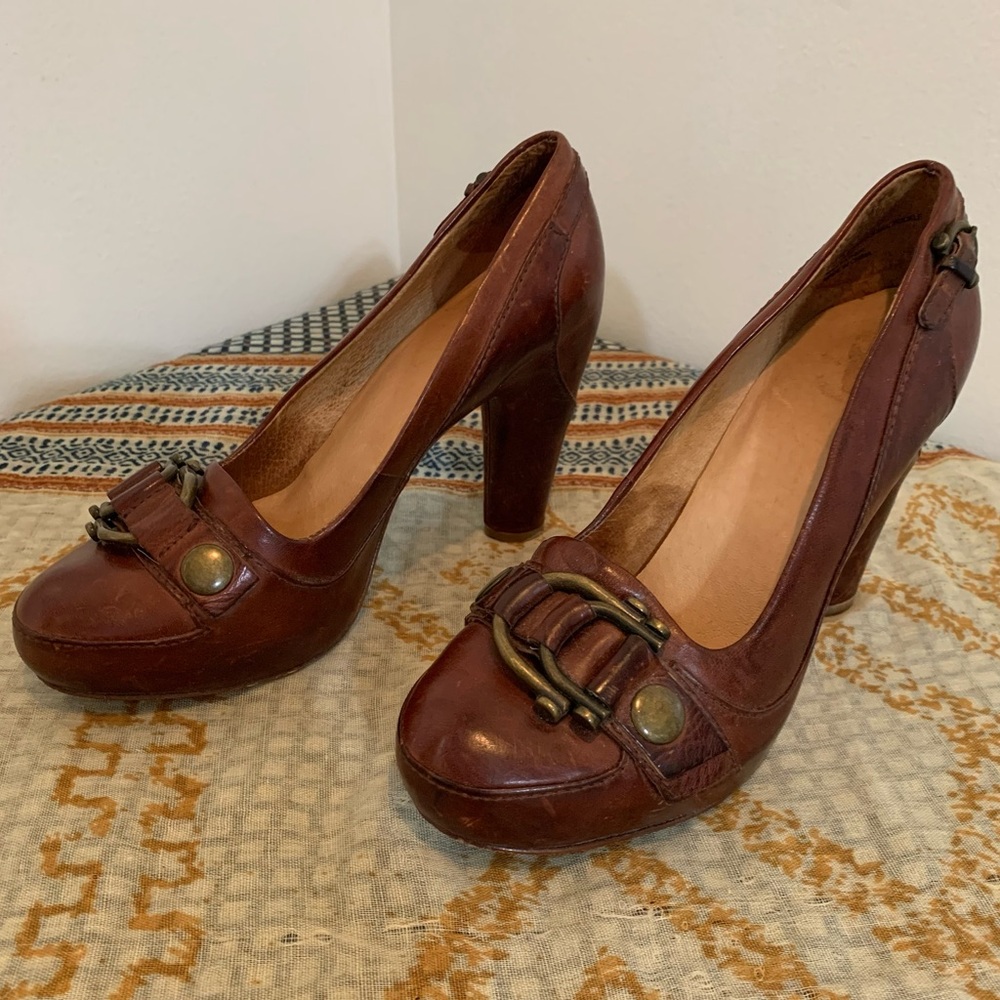 Frye Liv Pump with Double Buckle